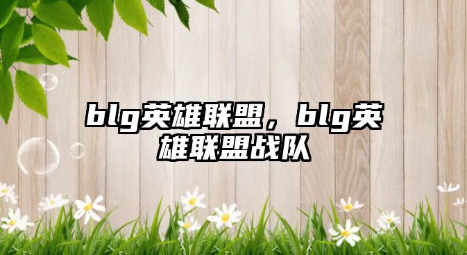 blg英雄聯盟，blg英雄聯盟戰隊