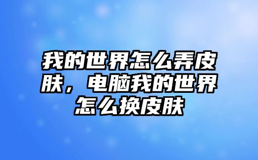 我的世界怎么弄皮膚，電腦我的世界怎么換皮膚