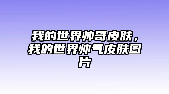 我的世界帥哥皮膚，我的世界帥氣皮膚圖片