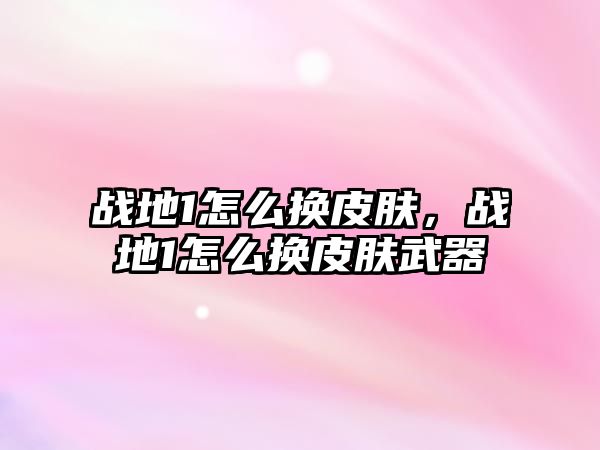 戰地1怎么換皮膚，戰地1怎么換皮膚武器