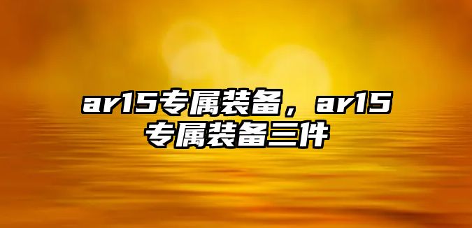 ar15專屬裝備，ar15專屬裝備三件