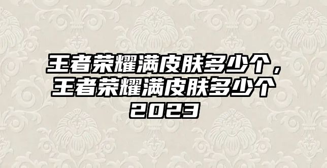 王者榮耀滿皮膚多少個，王者榮耀滿皮膚多少個2023