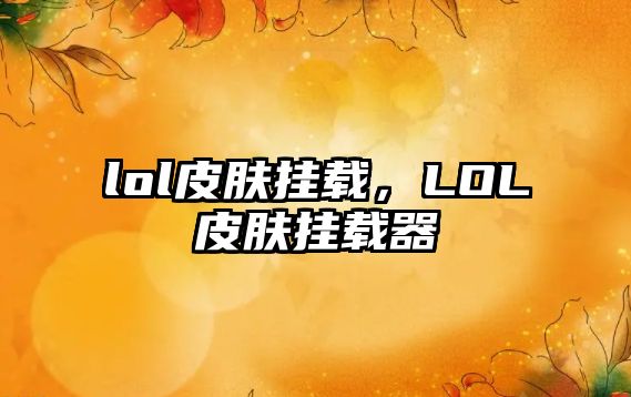 lol皮膚掛載，LOL皮膚掛載器