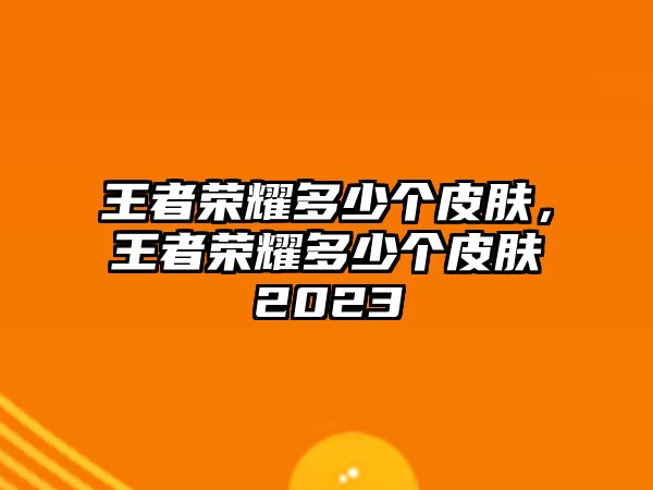 王者榮耀多少個皮膚，王者榮耀多少個皮膚2023