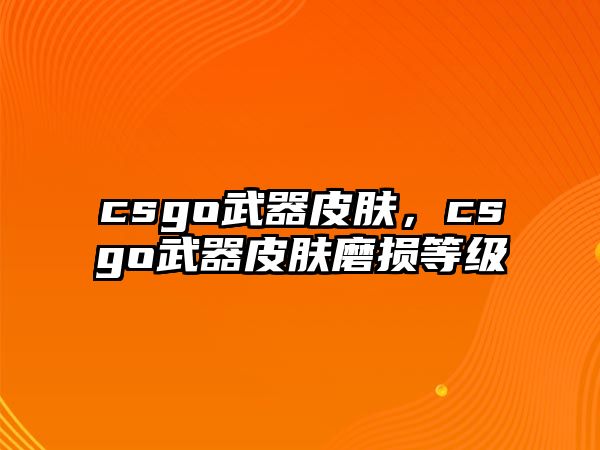 csgo武器皮膚，csgo武器皮膚磨損等級