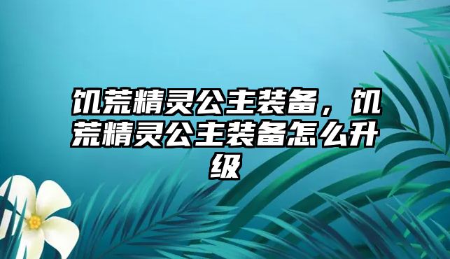 饑荒精靈公主裝備，饑荒精靈公主裝備怎么升級(jí)