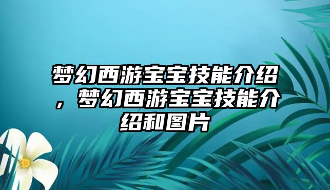 夢幻西游寶寶技能介紹，夢幻西游寶寶技能介紹和圖片