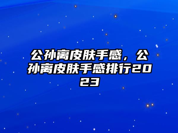 公孫離皮膚手感，公孫離皮膚手感排行2023