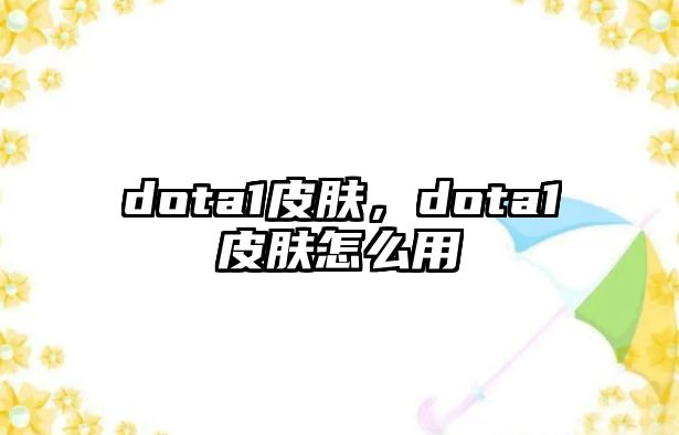 dota1皮膚，dota1皮膚怎么用