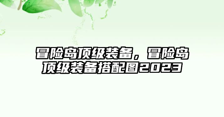 冒險島頂級裝備，冒險島頂級裝備搭配圖2023