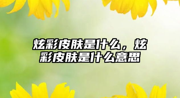 炫彩皮膚是什么，炫彩皮膚是什么意思