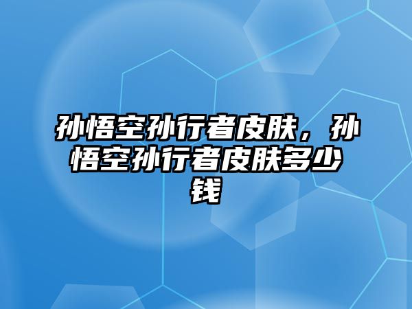 孫悟空孫行者皮膚，孫悟空孫行者皮膚多少錢