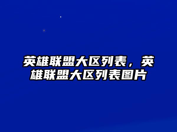 英雄聯盟大區列表，英雄聯盟大區列表圖片