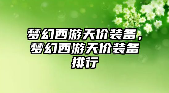 夢幻西游天價裝備，夢幻西游天價裝備排行