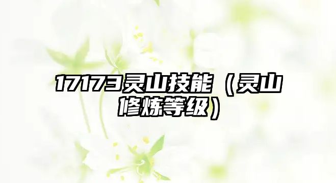 17173靈山技能（靈山修煉等級）