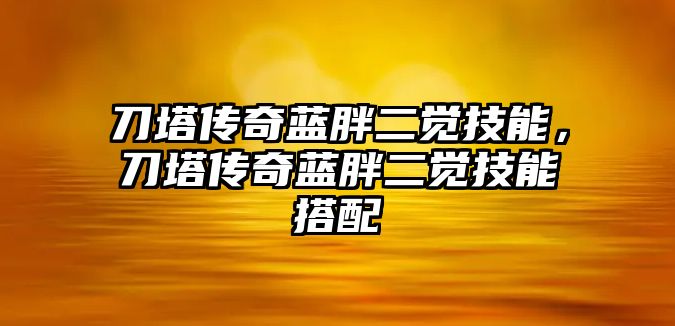 刀塔傳奇藍胖二覺技能，刀塔傳奇藍胖二覺技能搭配