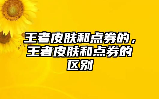 王者皮膚和點券的，王者皮膚和點券的區(qū)別