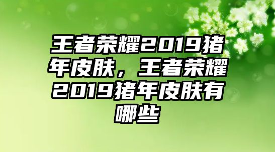 王者榮耀2019豬年皮膚，王者榮耀2019豬年皮膚有哪些