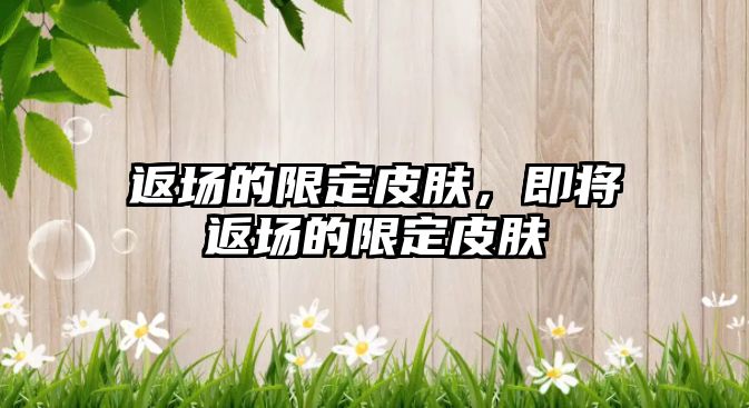 返場的限定皮膚，即將返場的限定皮膚