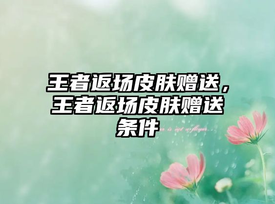 王者返場(chǎng)皮膚贈(zèng)送，王者返場(chǎng)皮膚贈(zèng)送條件