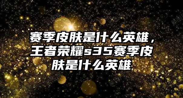 賽季皮膚是什么英雄，王者榮耀s35賽季皮膚是什么英雄