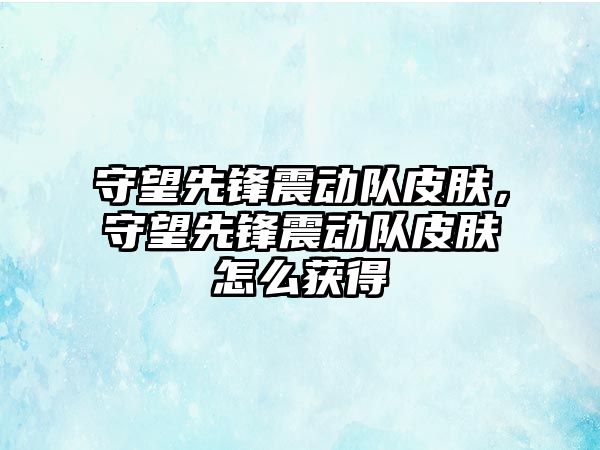 守望先鋒震動隊皮膚，守望先鋒震動隊皮膚怎么獲得