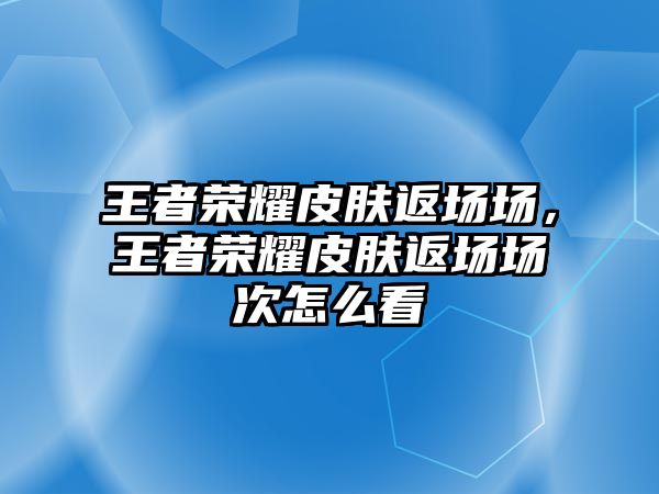 王者榮耀皮膚返場場，王者榮耀皮膚返場場次怎么看