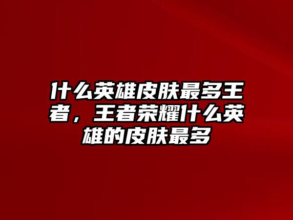 什么英雄皮膚最多王者，王者榮耀什么英雄的皮膚最多