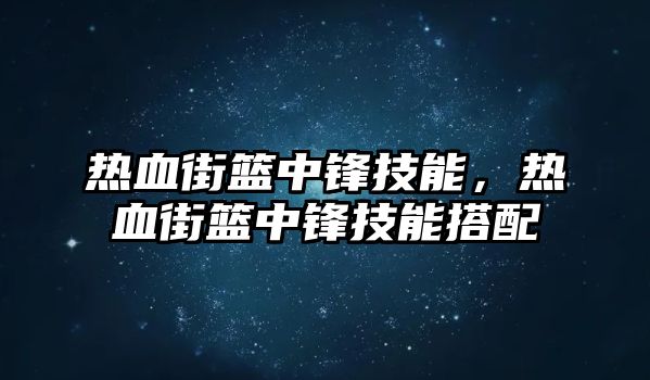 熱血街籃中鋒技能，熱血街籃中鋒技能搭配