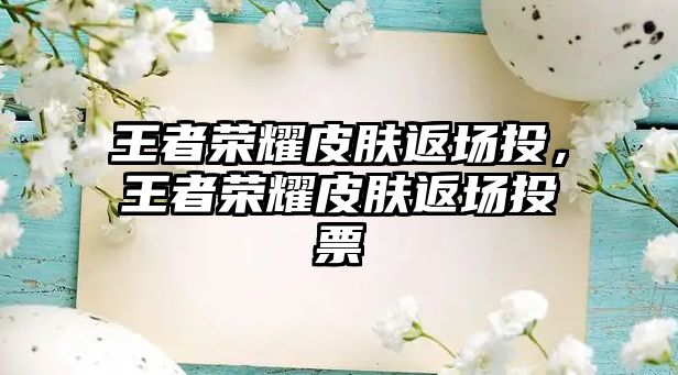 王者榮耀皮膚返場投，王者榮耀皮膚返場投票