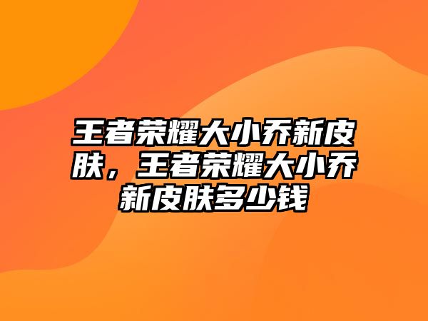 王者榮耀大小喬新皮膚，王者榮耀大小喬新皮膚多少錢