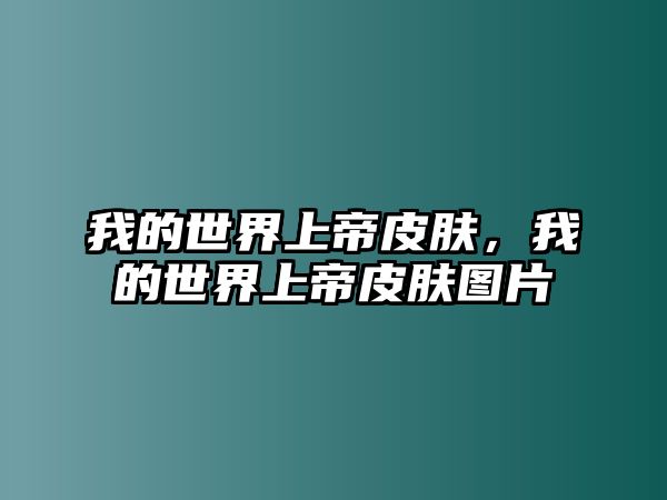 我的世界上帝皮膚，我的世界上帝皮膚圖片