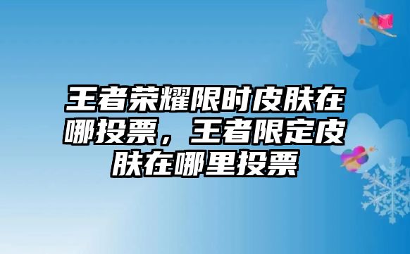 王者榮耀限時皮膚在哪投票，王者限定皮膚在哪里投票