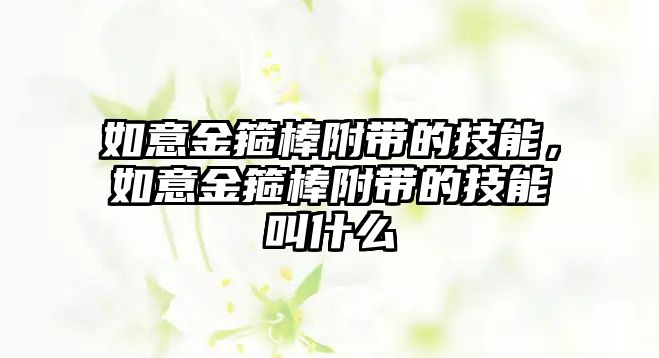 如意金箍棒附帶的技能，如意金箍棒附帶的技能叫什么