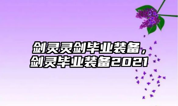 劍靈靈劍畢業裝備，劍靈畢業裝備2021