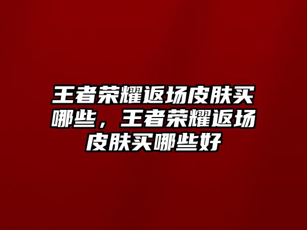 王者榮耀返場皮膚買哪些，王者榮耀返場皮膚買哪些好